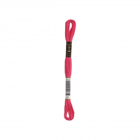 Meada de linha de bordar Anchor Stranded Cotton, filosele cor 57 rosa Meada de linha de bordar Anchor Stranded Cotton, filosele cor 57 rosa